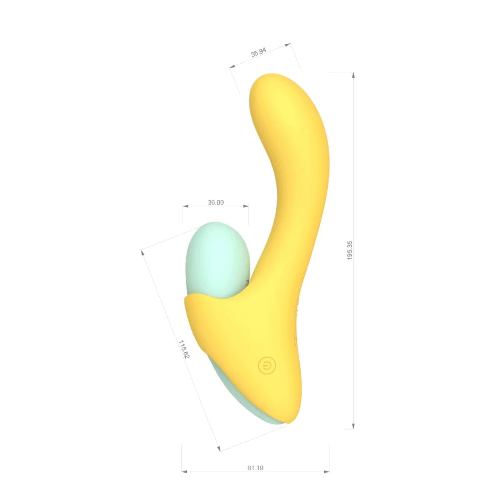 Mina Bloom 2 in 1 Rabbit & Egg Vibrator - PlayBlue