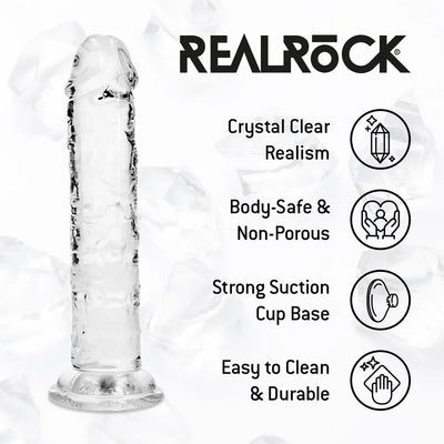 RealRock - 5" Realistic Transparent Dildo - PlayBlue