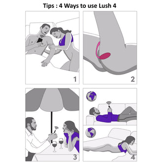 Lovense - Lush 4 - Next Gen App Controlled Love Egg - PlayBlue