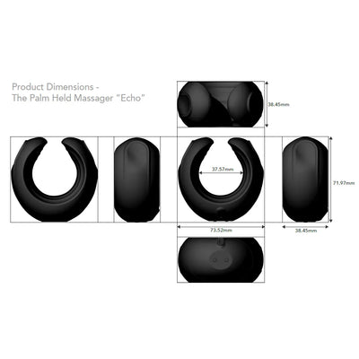 Rocks Off - Echo Silicone C-Shaped Masturbator - PlayBlue