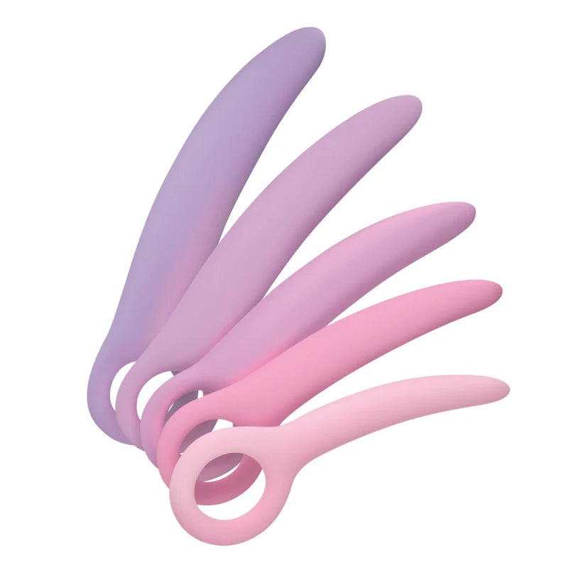 Skins Care - Silicone Vagina Dilators Curved - 5pc Set - PlayBlue