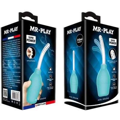 Mr Play - Anal Pear Blue Rubber Shower Douche - PlayBlue