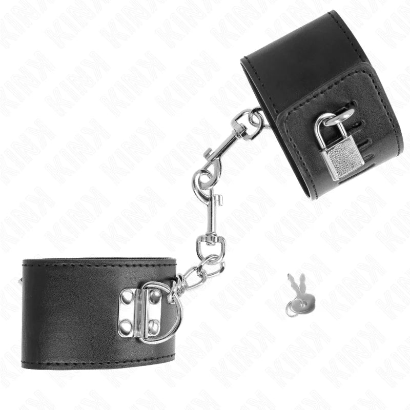Kink - Wrist Restraints with Padlock Adjustable Closure - PlayBlue
