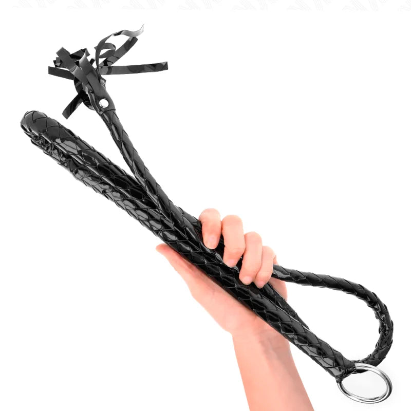 Kink - Long Shiny PVC Whip - PlayBlue