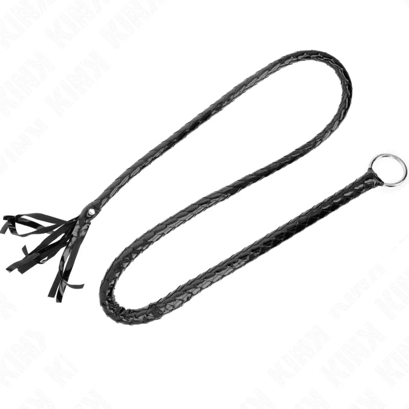 Kink - Long Shiny PVC Whip - PlayBlue