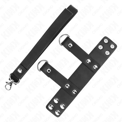 Kink - Penis Ring Ball Leather Strap and Lead - PlayBlue