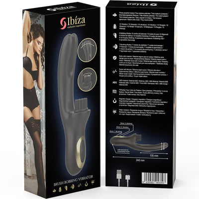 Ibiza - Hi-Tech Brushing Rabbit with Double Wave Vibrator Action - PlayBlue