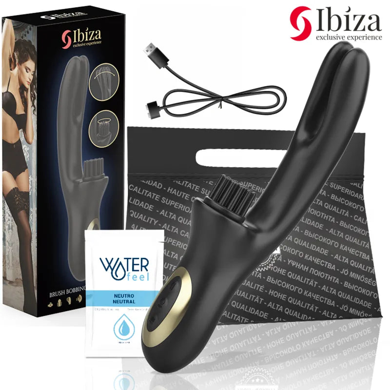 Ibiza - Hi-Tech Brushing Rabbit with Double Wave Vibrator Action - PlayBlue