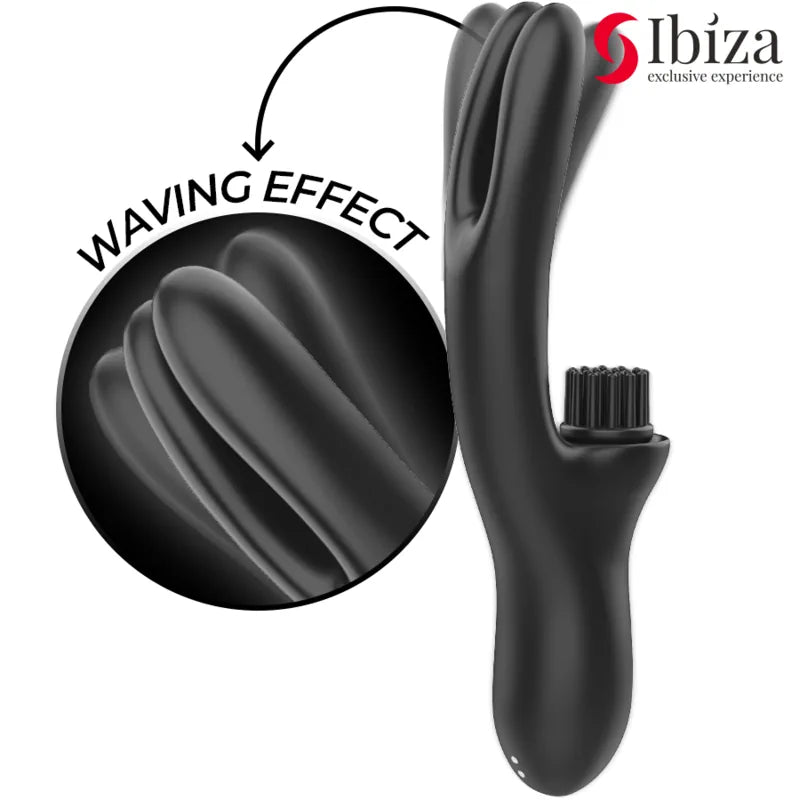 Ibiza - Hi-Tech Brushing Rabbit with Double Wave Vibrator Action - PlayBlue