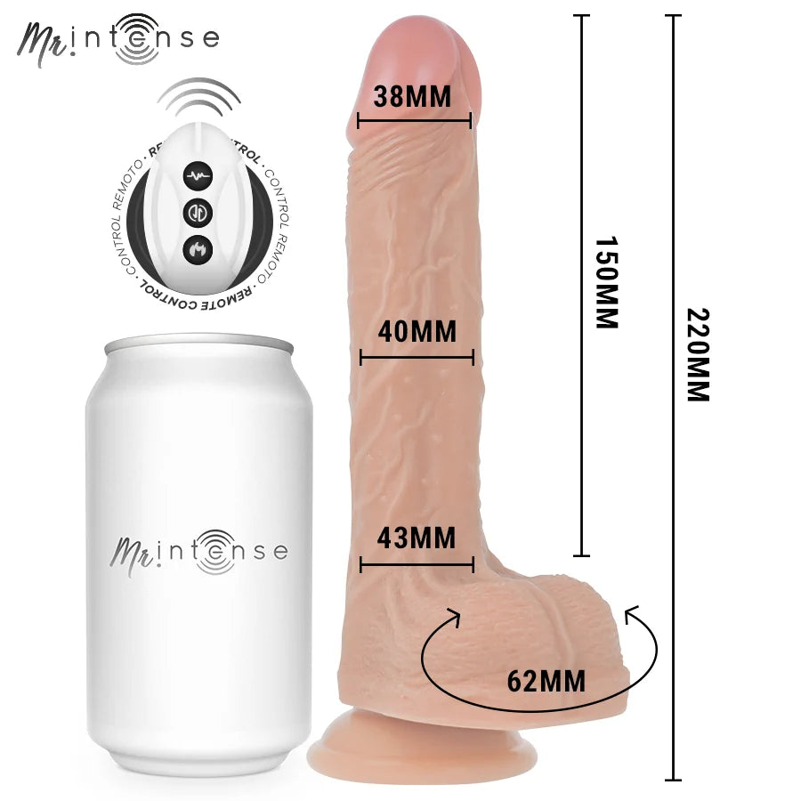 Mr Intense - Baldwin Thrusting Remote Control Dildo - PlayBlue