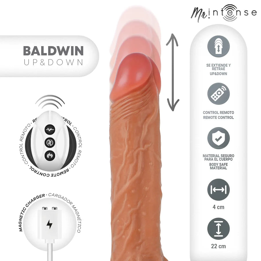Mr Intense - Baldwin Thrusting Remote Control Dildo - PlayBlue