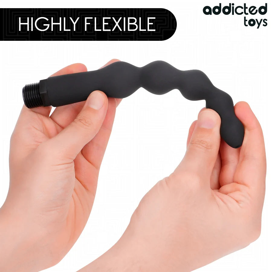 Addicted Toys - Anal Cleaner with Universal Shower Adapter - PlayBlue