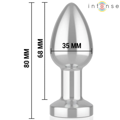 Intense - Remote-Controlled LED-lit Vibrating Metal Plug - PlayBlue