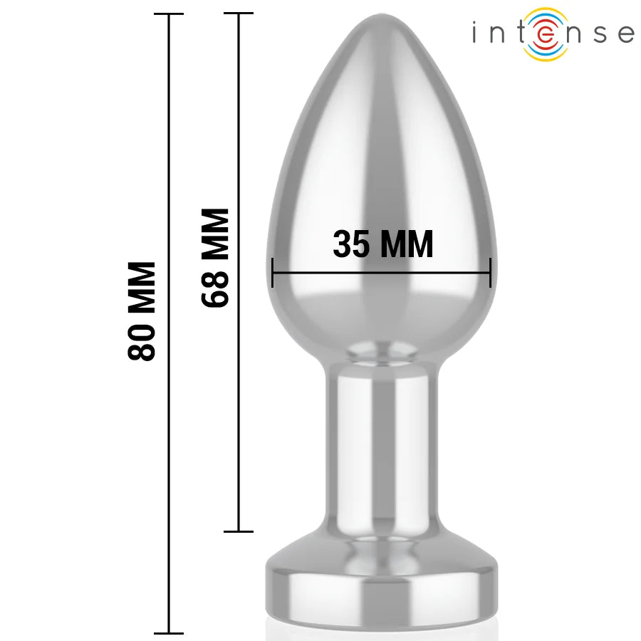 Intense - Remote-Controlled LED-lit Vibrating Metal Plug - PlayBlue