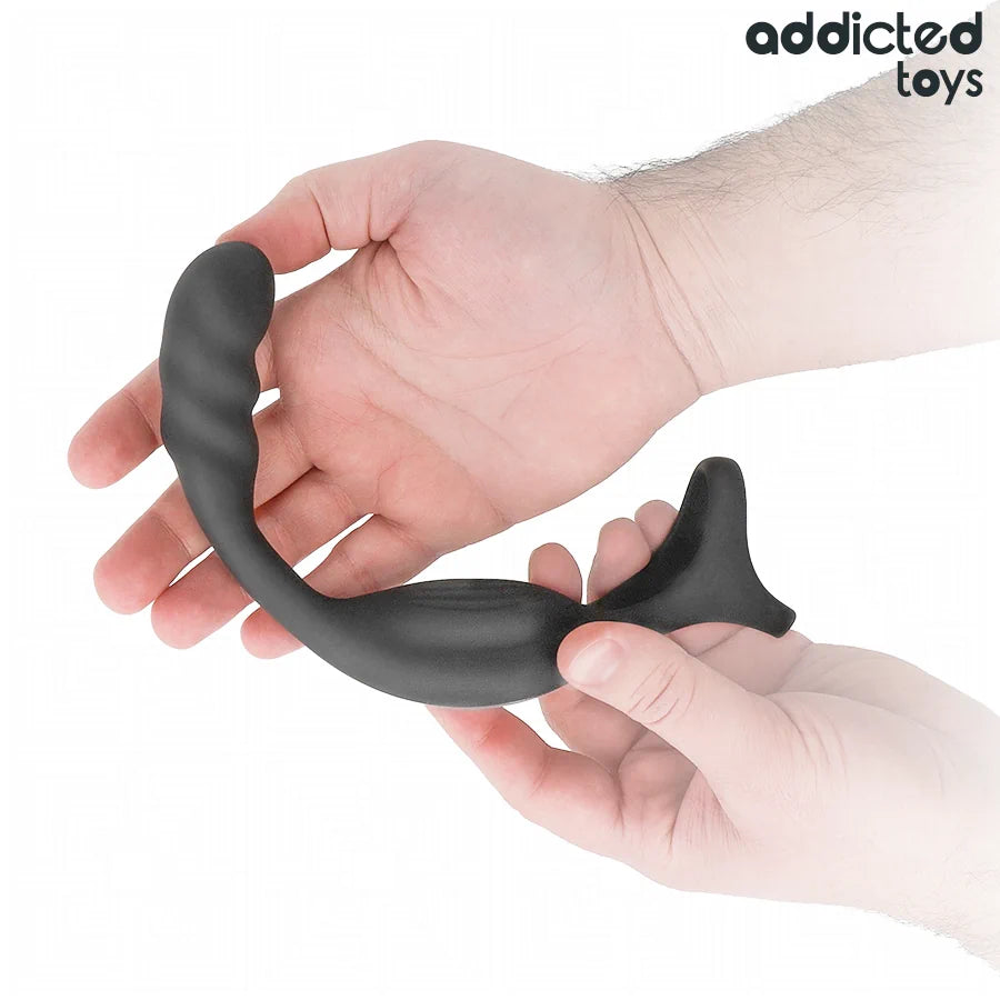Addicted Toys - Dual Prostate Cock Ring Stim with Remote - PlayBlue