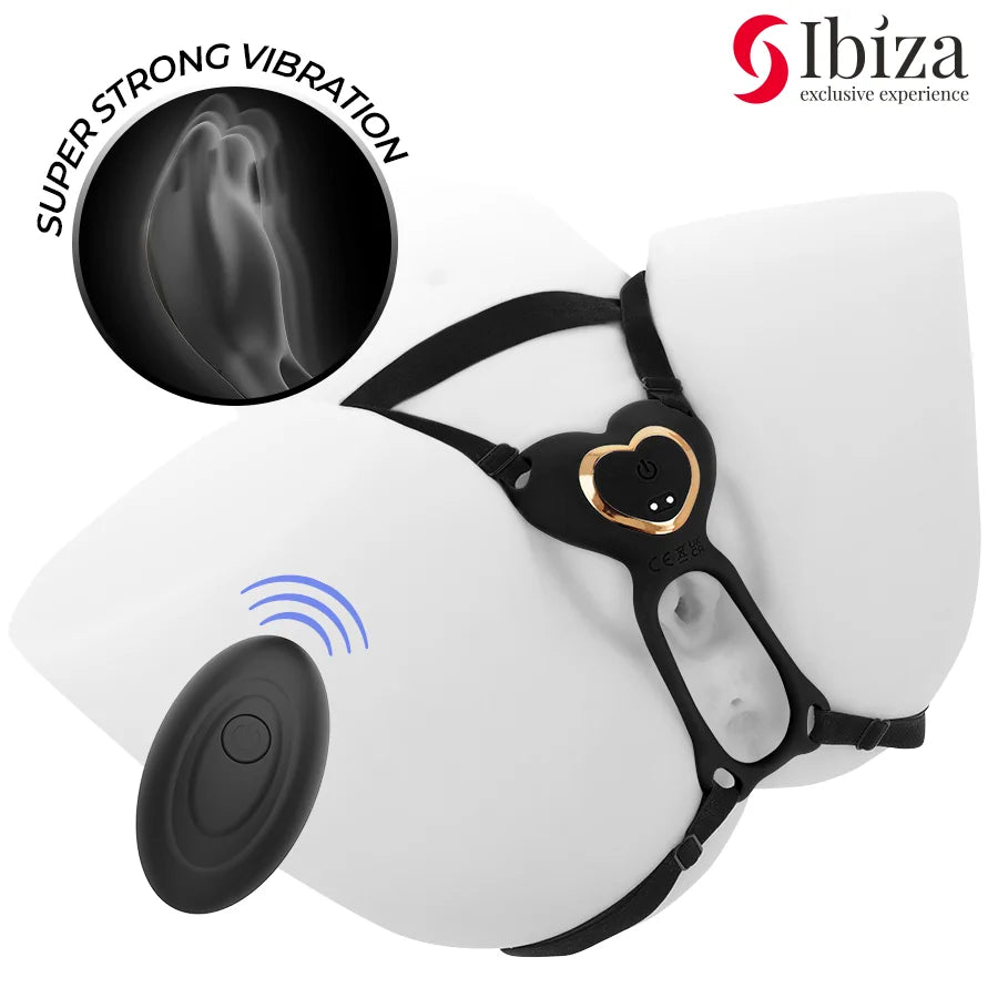 Ibiza - Heart Panty Couples Vibrator - PlayBlue
