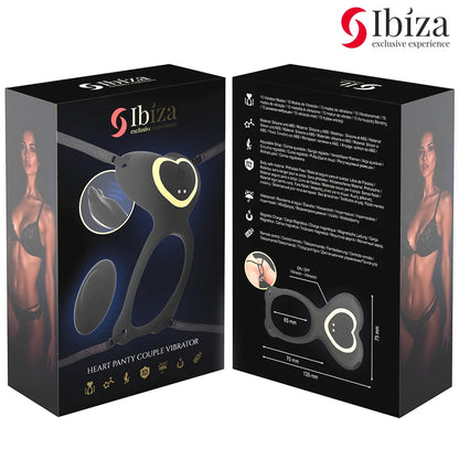 Ibiza - Heart Panty Couples Vibrator - PlayBlue