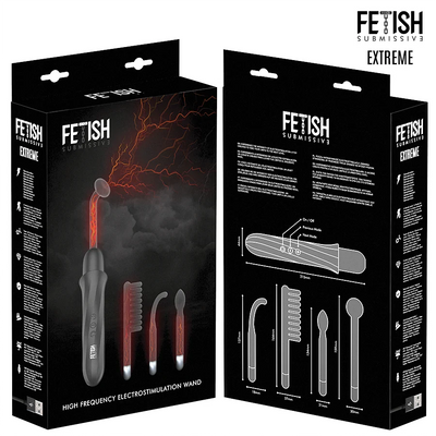 Fetish Submissive - High Frequency Electro-Stimulation Wand Kit - PlayBlue