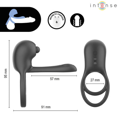 Intense - Spike Remote Controlled Multi Vibrating Ring - PlayBlue