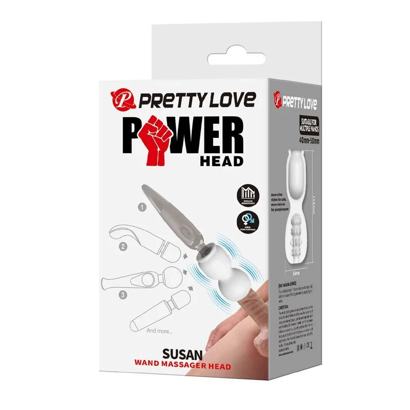 Pretty Love - Susan Power Head Wand Attachment Masturbator - PlayBlue