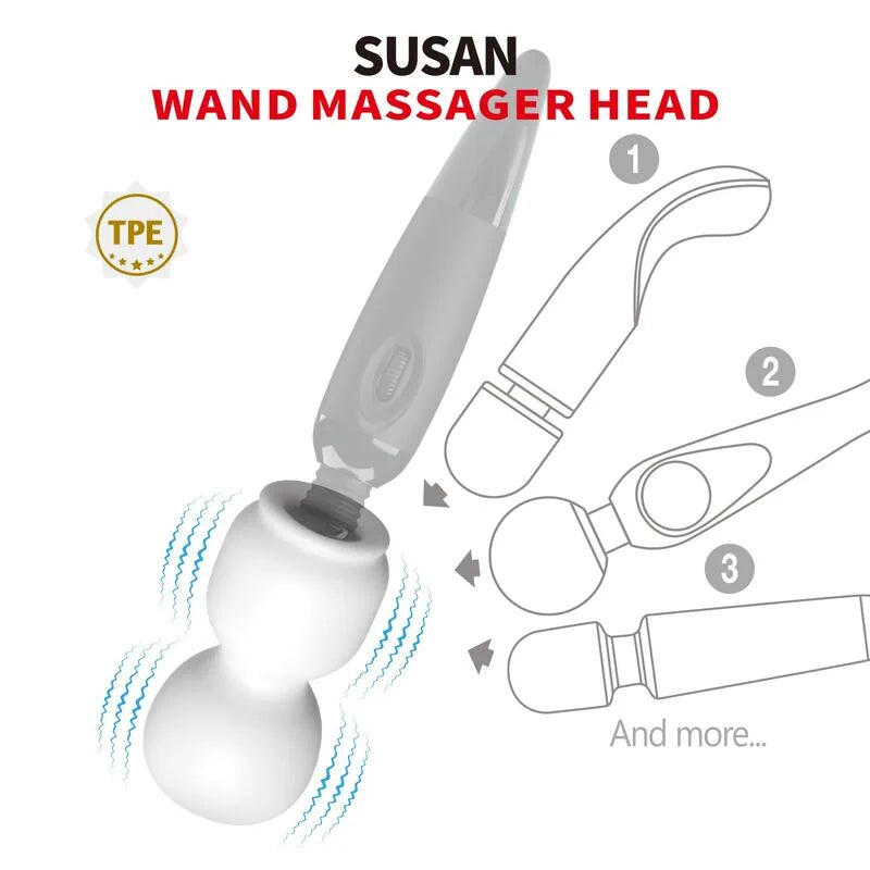 Pretty Love - Susan Power Head Wand Attachment Masturbator - PlayBlue