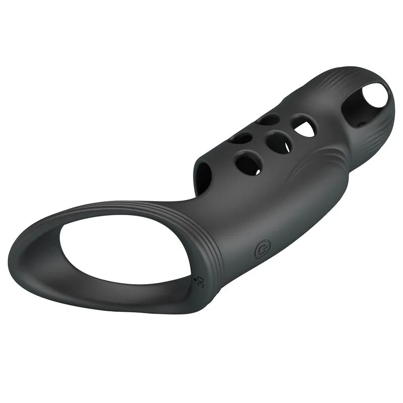 Pretty Love - Craig Rechargeable Vibrating Penis Sleeve - PlayBlue