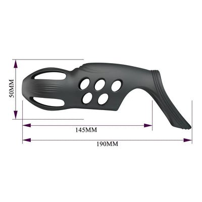 Pretty Love - Craig Rechargeable Vibrating Penis Sleeve - PlayBlue