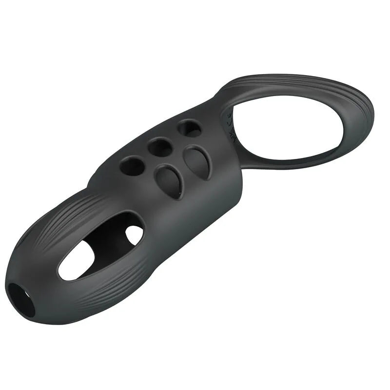 Pretty Love - Craig Rechargeable Vibrating Penis Sleeve - PlayBlue
