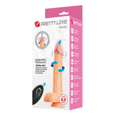 Pretty Love - Davey Thrusting Rotating & Vibrating Dildo
