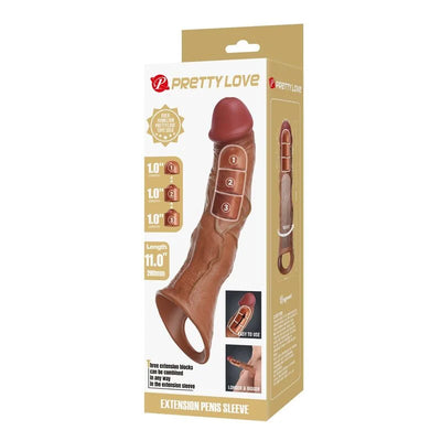 Pretty Love - Adjustable Penis Extension Sleeve 11" - PlayBlue