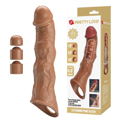 Pretty Love - Adjustable Penis Extension Sleeve 11" - PlayBlue