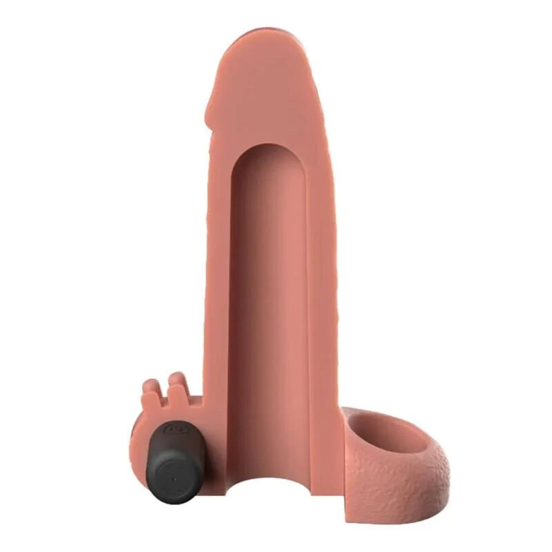 FantasyX - Vibrating Real Feel 5cm Penis Extension - PlayBlue
