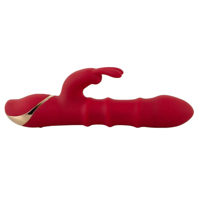 Rabbit Vibrator with 3 Moving Massage Rings - PlayBlue