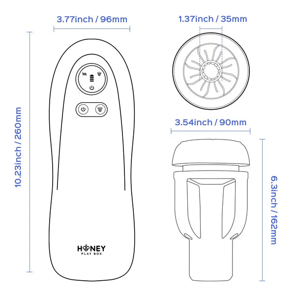 Honey Play Box - Kai 2 - Automatic Sucking Masturbator - PlayBlue