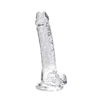 Loving Joy 7 Inch Dildo with Balls Clear - PlayBlue