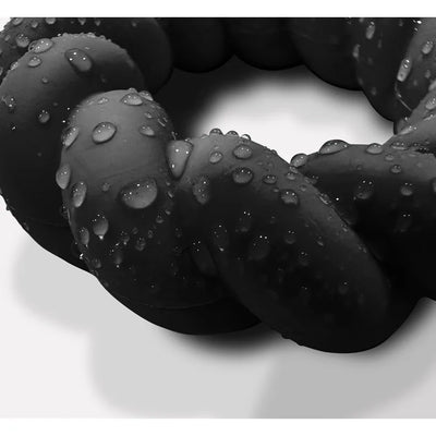 Rocks Off - Twist Liquid Silicone C-Ring - PlayBlue