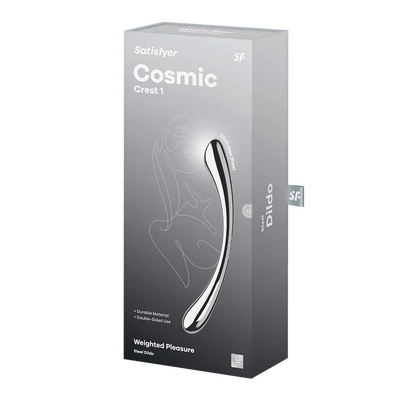 Satisfyer - Cosmic Crest 1 - Sleek Stainless Steel Dildo - PlayBlue