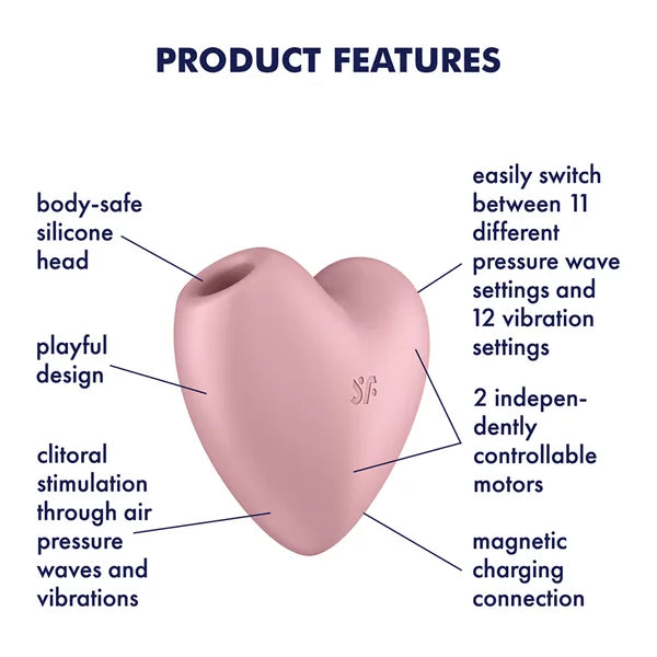 Satisfyer - Cutie Heart - Vibration & Air Pulse - PlayBlue