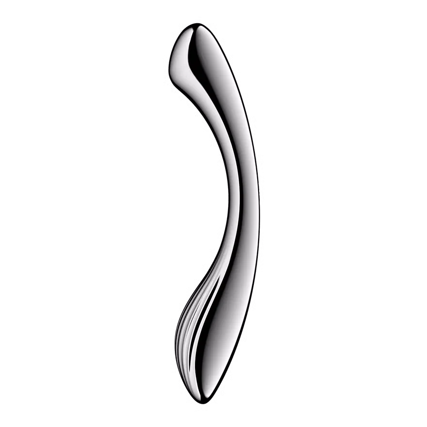 Satisfyer - Pure Gravity 1 - Stainless Steel Dual Dildo - PlayBlue