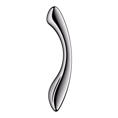 Satisfyer - Pure Gravity 1 - Stainless Steel Dual Dildo - PlayBlue