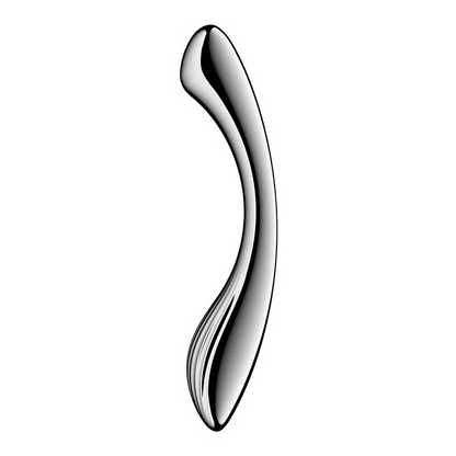 Satisfyer - Pure Gravity 1 - Stainless Steel Dual Dildo - PlayBlue