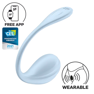 Satisfyer Smooth Petal Connect Love Egg - PlayBlue