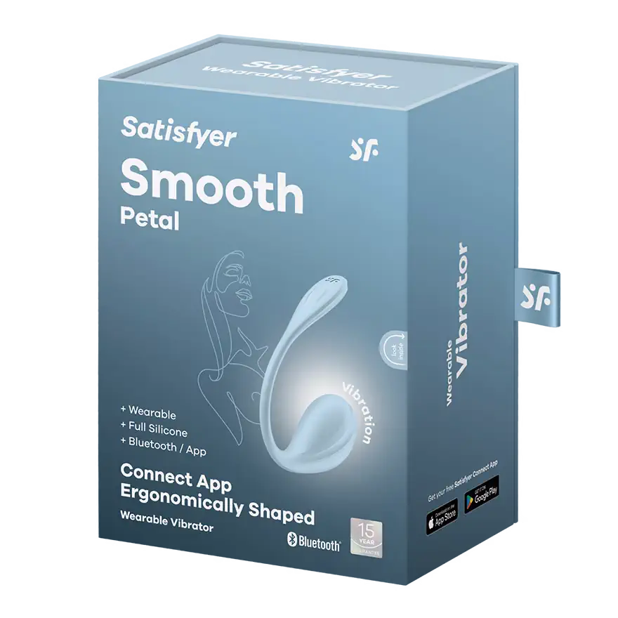 Satisfyer Smooth Petal Connect Love Egg - PlayBlue