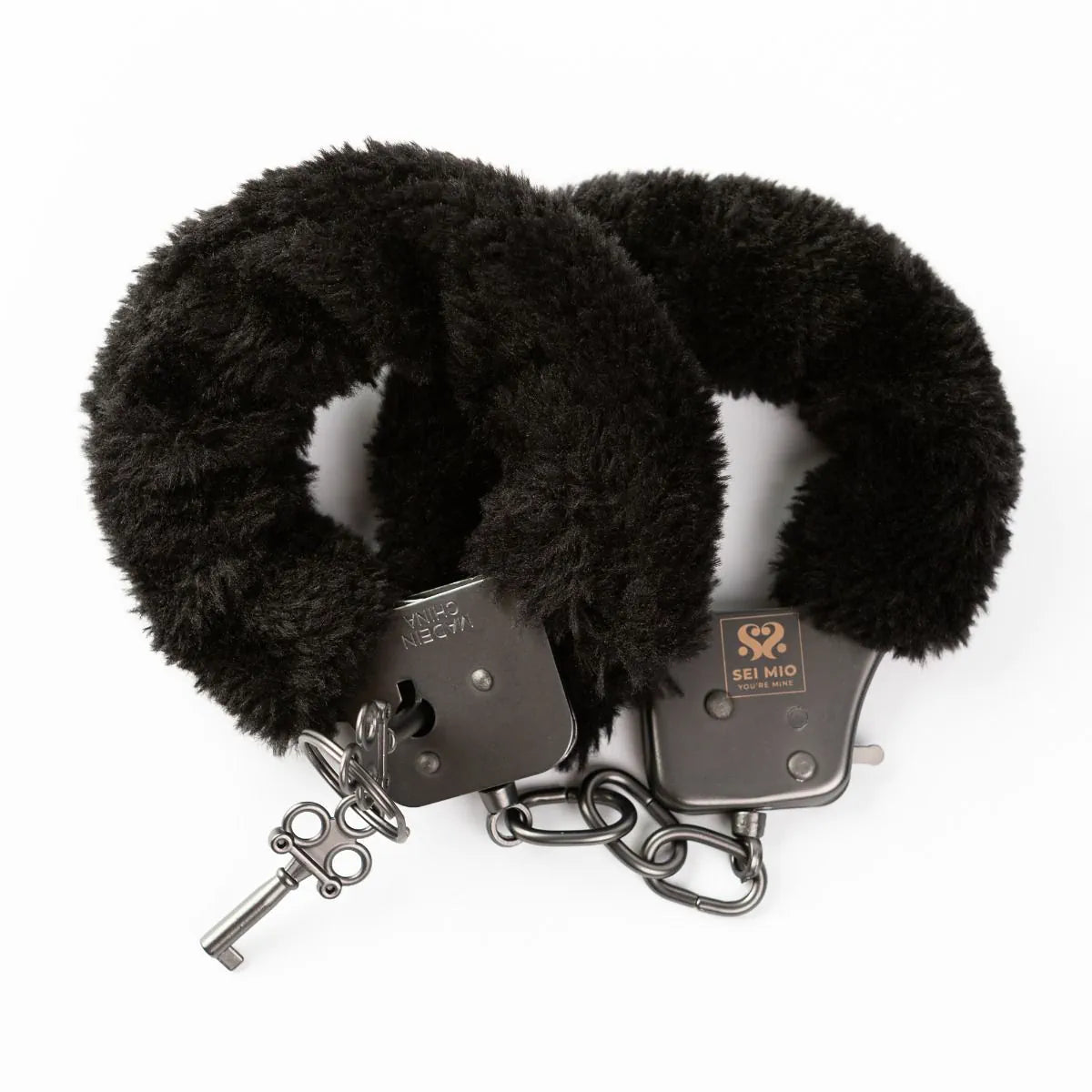 Sei Mio - Cuff Love - Furry Metal Handcuffs - PlayBlue