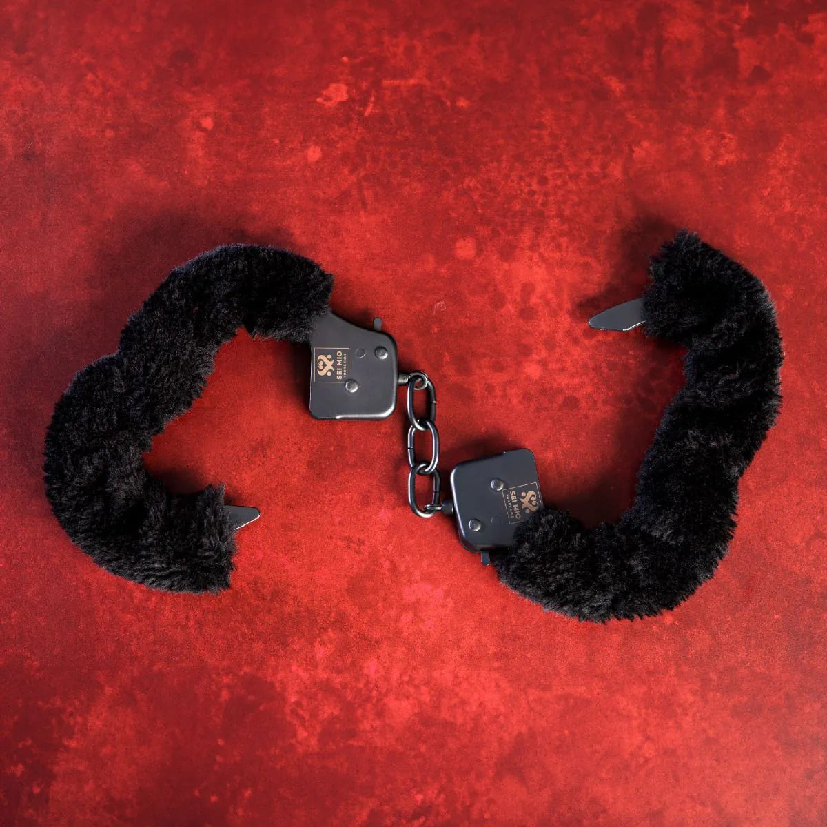 Sei Mio - Cuff Love - Furry Metal Handcuffs - PlayBlue