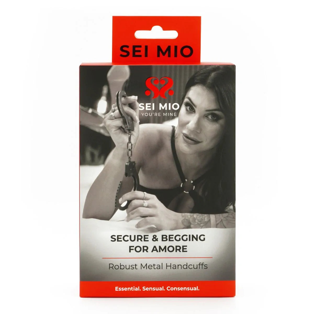 Sei Mio - Secure and Begging for Amore - Robust Metal Handcuffs - PlayBlue
