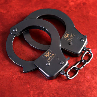Sei Mio - Secure and Begging for Amore - Robust Metal Handcuffs - PlayBlue