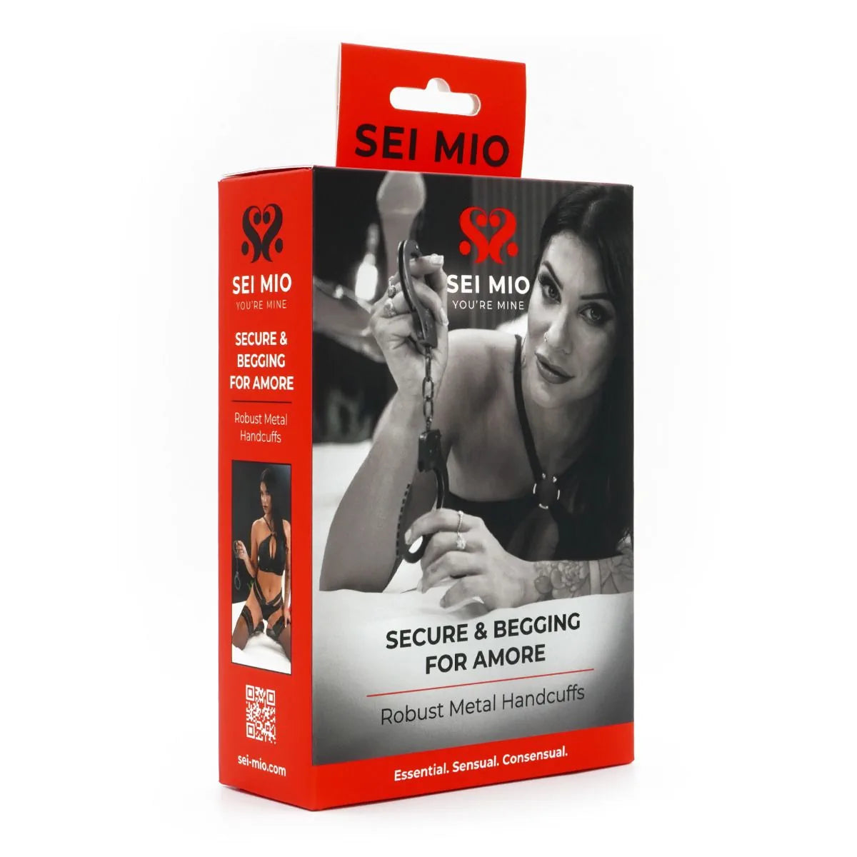 Sei Mio - Secure and Begging for Amore - Robust Metal Handcuffs - PlayBlue