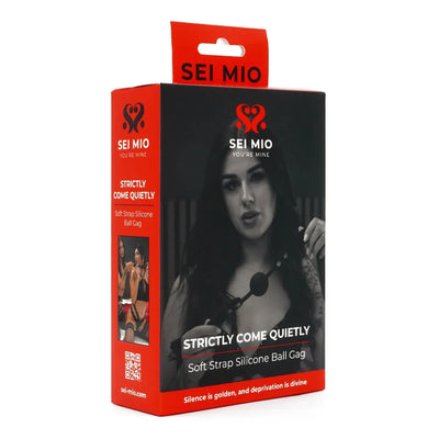 Sei Mio - Strictly Come Quietly - Soft Strap Silicone Ball Gag - PlayBlue