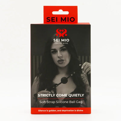 Sei Mio - Strictly Come Quietly - Soft Strap Silicone Ball Gag - PlayBlue